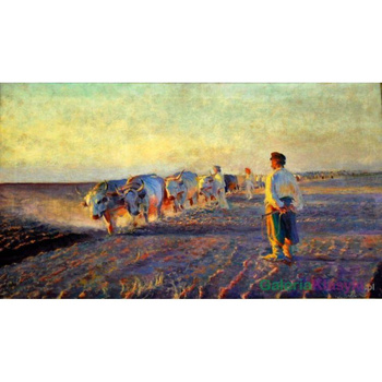 Reprodukcja obrazu: "Orka na Ukrainie" - Leon Wyczółkowski