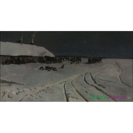 Noc na Ukrainie zimą - Józef Chełmoński