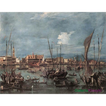 The Molo and the Riva degli Schiavoni from the Bacino di San Marco - Francesco Lazzaro Guardi