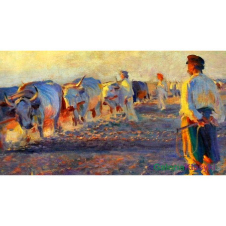 Reprodukcja obrazu: "Orka na Ukrainie" - Leon Wyczółkowski