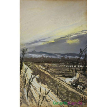 Widok z okna pracowni artysty na Kopiec Kościuszki - Stanisław Wyspiański