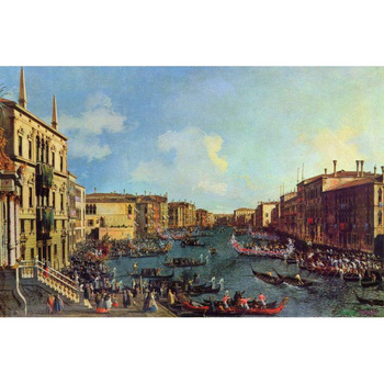 La Regata Vista da Ca' Foscari - Canaletto
