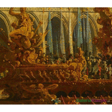 Bucentaur wraca do molo przy Zamku Książęcym - Canaletto