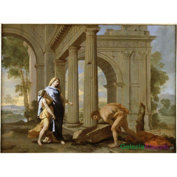 Tezeusz znajduje miecz ojca - Nicolas Poussin
