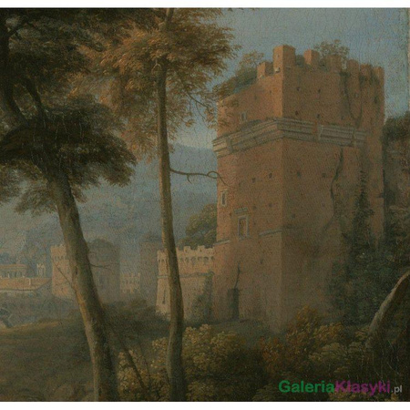 Widok na zamek z porwaniem Europy - Claude Lorrain