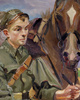 Żołnierz z koniem - Wojciech Kossak