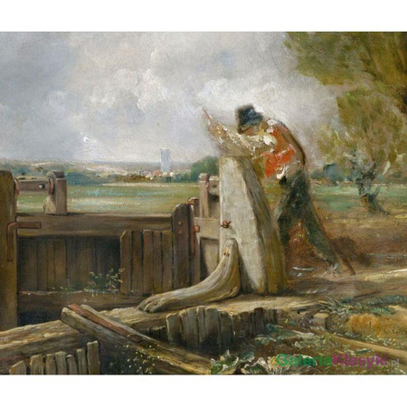 Łodź mijająca śluzę - John Constable