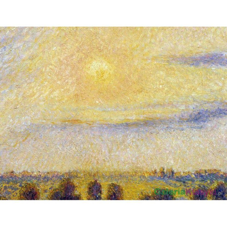"Zachód słońca w Eragny" - Camille Pissarro