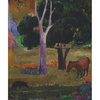 "Krajobraz ze świnią i koniem" - Paul Gauguin