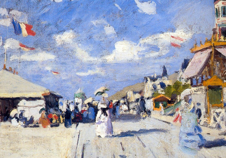 Deptak na plaży w Trouville - Claude Monet