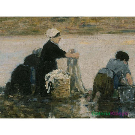 Praczki nad rzeką - Eugene Boudin