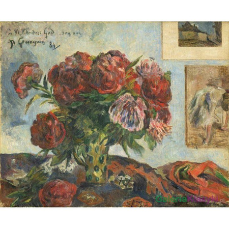 "Martwa natura z piwoniami" - Paul Gauguin
