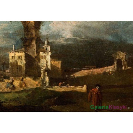 "Ruiny Łuku Triumfalnego z willą w tle" - Francesco Guardi