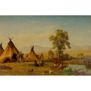 "Wioska plemienia Sioux" - Albert Bierstadt