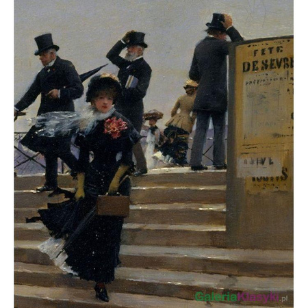 Reprodukcja obrazu: Wietrzny dzień na Pont des Arts - Jean Beraud