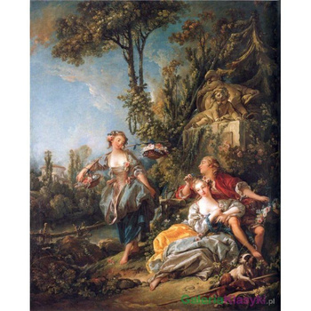 Kochankowie w parku - Francois Boucher