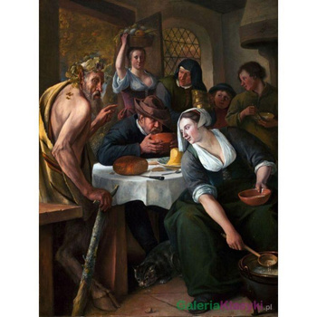 Satyr i rodzina chłopska - Jan Steen