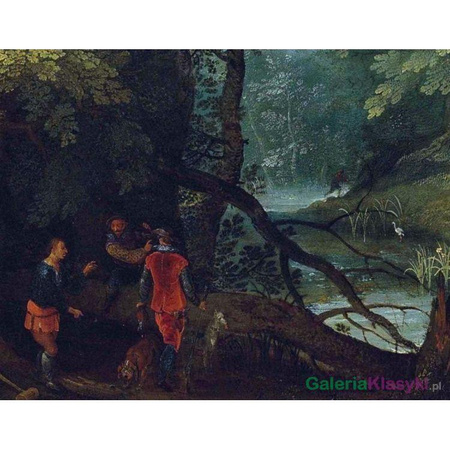Myśliwi w lesie - Jan Brueghel Starszy