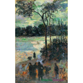 "Ogień nad rzeką" - Paul Gauguin
