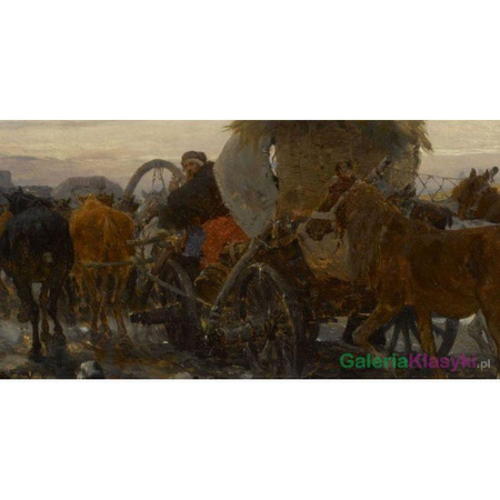 Żydzi prowadzący konie na targ - Józef Brandt