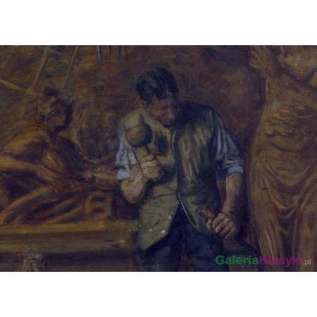 Reprodukcja obrazu: William Rush rzeźbiący postać w alegorycznej pozie - Thomas Eakins