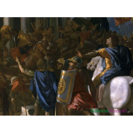 "Niszczenie i plądrowanie świątyni w Jerozolimie" - Nicolas Poussin