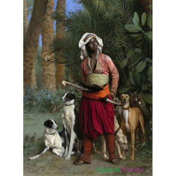 Reprodukcja obrazu: The Negro Master of the Hounds - Jean-Leon Gerome