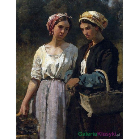 Reprodukcja obrazu: Kobiety zbierające winogrona - Jules Breton