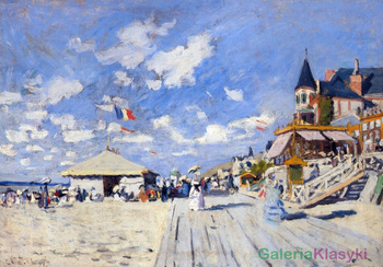 Deptak na plaży w Trouville - Claude Monet