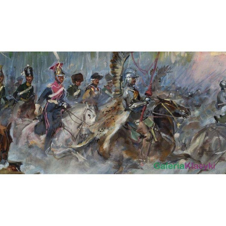 Wizja żołnierska - szarża w lesie - Wojciech Kossak