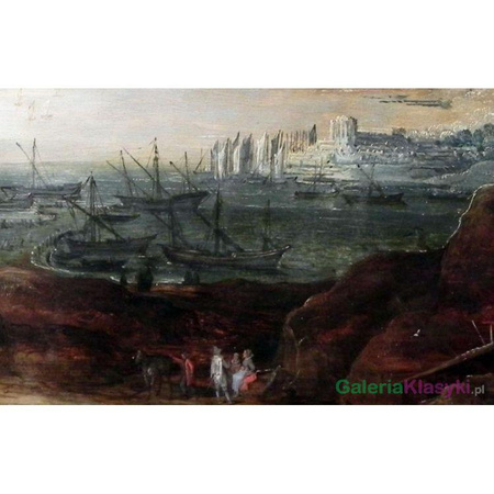 Widok na port z warownią - Jan Brueghel Starszy
