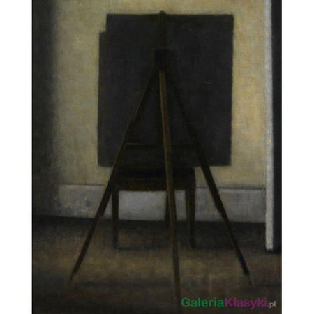 "Wnętrze ze sztalugą" - Vilhelm Hammershoi