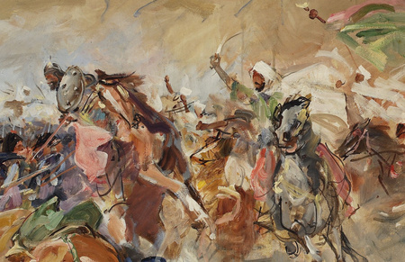 Szkic do obrazu Bitwa pod piramidami - Wojciech Kossak