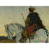 Jeździec wschodni na białym koniu - Jan Chełmiński