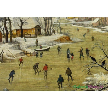 Pejzaż zimowy z pułapką na ptaki - Pieter Brueghel Młodszy