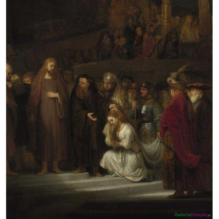 Chrystus i jawnogrzesznica - Rembrandt