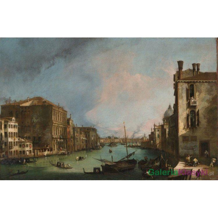 Grand Canal w Wenecji z mostem Rialto - Canaletto