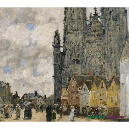Plac przy Kościele Św. Vulfran w Abbeville - Louis-Eugène Boudin