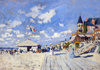 Deptak na plaży w Trouville - Claude Monet