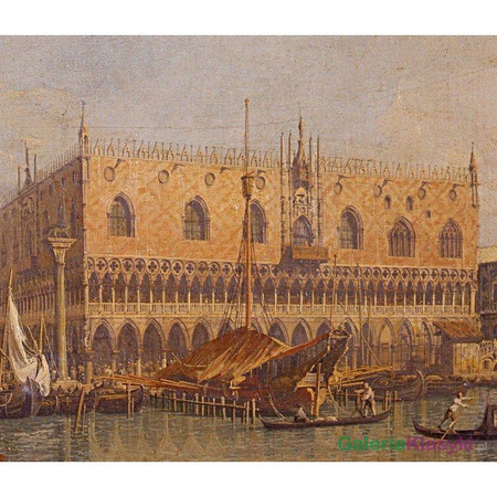 Widok na zamek książęcy w Wenecji - Canaletto
