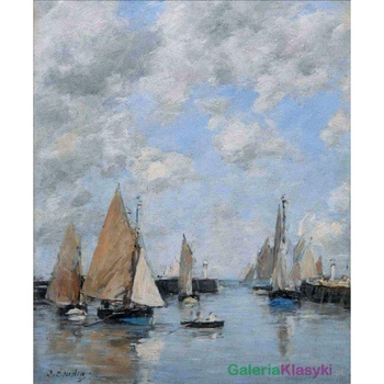 "Trouville, nadbrzeże podczas przypływu" - Eugene Boduin