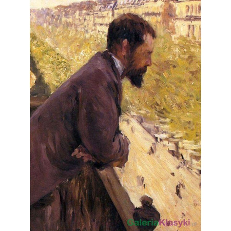 "Mężczyzna na balkonie" - Gustave Caillebotte