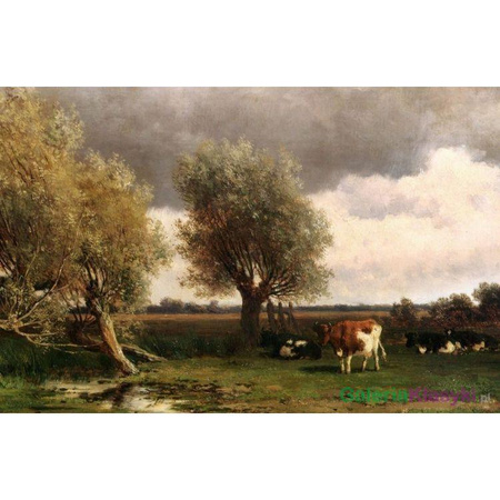 "Krowy pod drzewami" - Willem Roelofs