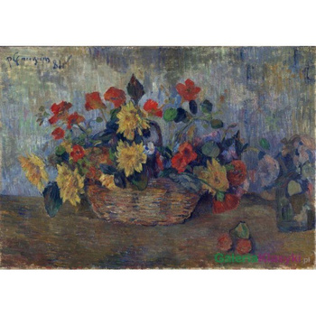 "Nasturcje i dalie w koszyku" - Paul Gauguin