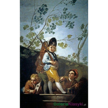 Chłopcy bawiący się w żołnierzy - Francisco Goya