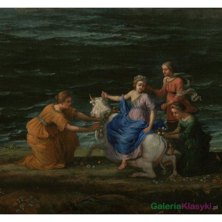 Widok na zamek z porwaniem Europy - Claude Lorrain