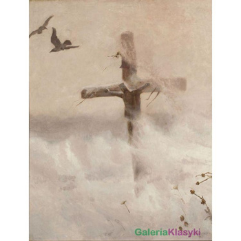 Krzyż w zadymce - Józef Chełmoński