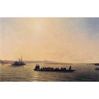 Alexander II Crossing the Danube - Iwan Ajwazowski