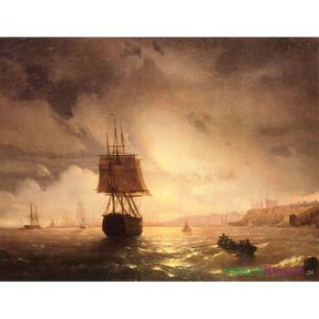 Reprodukcja obrazu: Port w Odessie nad Morzem Czarnym - Iwan Ajwazowski