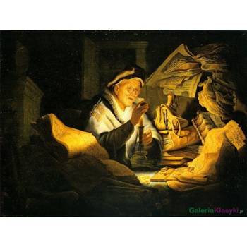 Reprodukcja obrazu Przypowieść o bogaczu - Rembrandt
